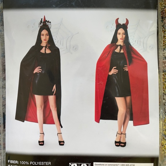 Unisex Reversible Adult Halloween Cape - Picture 2 of 4
